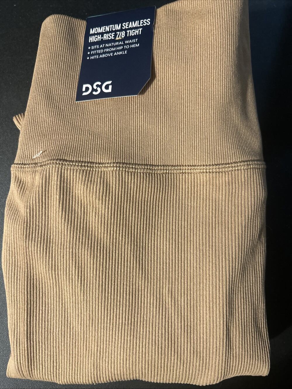 C7 DSG Sporting Goods Cadet Brown Momentum Seamless High Rise 7/8 Tight Small S